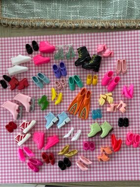 40 Pairs Barbie and Other Doll Shoes